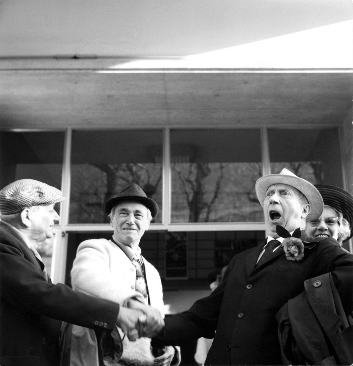 Alberto Magnelli, Hans Richter, Jean Arp and Marguerite Arp in Locarno, 1965