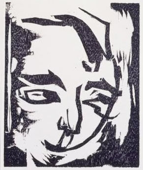 Jean Arp, Autoritratto, xilografia, 1912